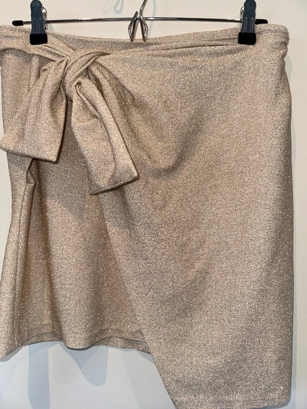 Bahía María Gold Metallic Wrap Skirt Tie